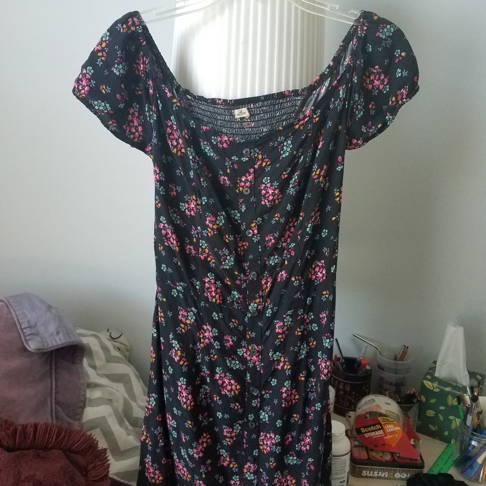 Off-Shoulder Floral Hollister Dress